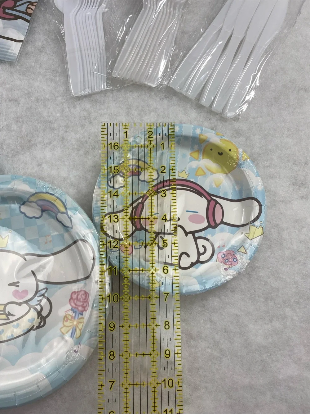Baby party set Cinnamoroll Blue Party Plates & Napkins Set - Cute Cloud Design